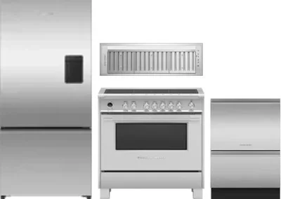 4 Piece Package Includes Refrigerator, Range, Hood And Dishwasher
